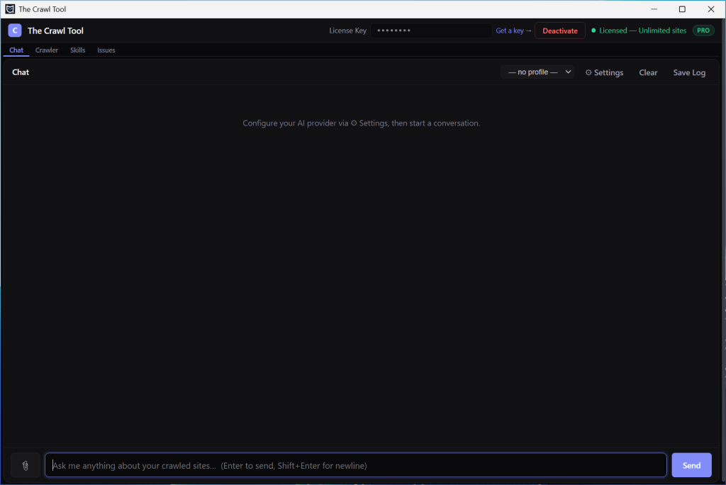 The Crawl Tool Default Startup