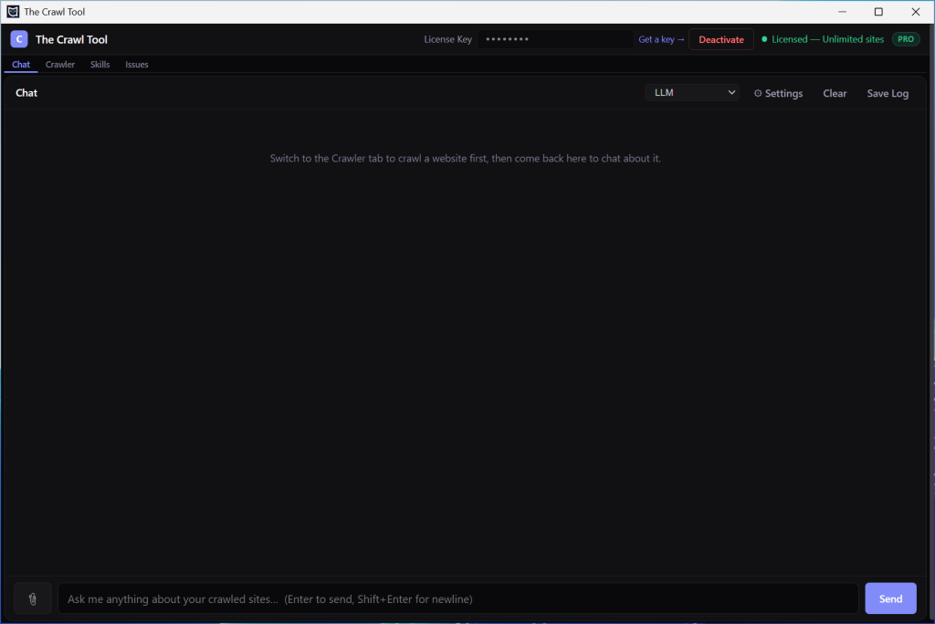 The Crawl Tool Chat with LLM Setup